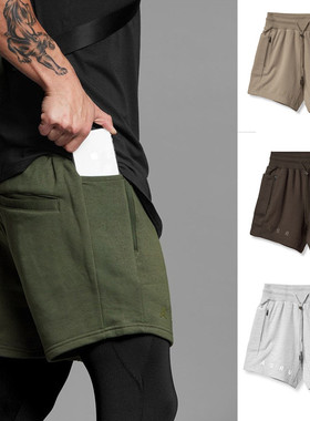 美式运动跑步短裤男ASRV欧美健身篮球专业田径四分裤多功能深蹲裤