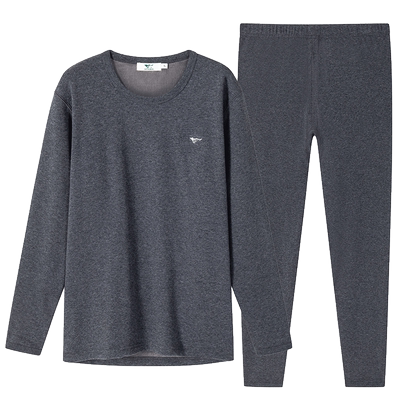 七匹狼男士秋冬季加绒加厚棉毛衫