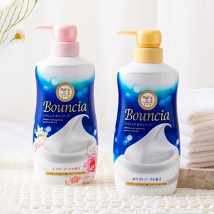 日本COW牛乳石碱沐浴露牛奶玫瑰480ml 保税仓