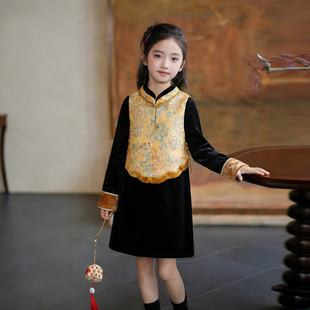 80819女童新中式马甲汉服2026春季新款中大童唐装中国风新年礼服