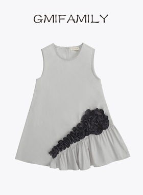 清仓--53425吉米家族【雾霭浮烟】女童连衣裙2025夏季新款