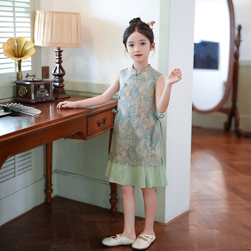 汉服女童连衣裙2026新款夏季新中式改良旗袍裙儿童古风超仙公主裙