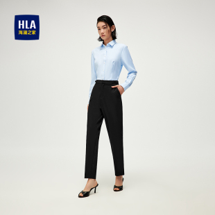 海澜之家腰头扭结西裤 女装 26春季 商务通勤锥形裤 俏皮修身 HLA
