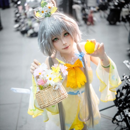 虚拟歌姬VSINGER洛天依cos服洛天依柠檬cos服洛天依cos洛天依假发