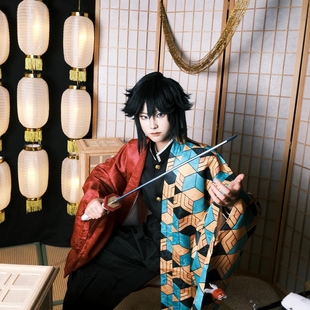 富冈义勇富冈义勇cos服富冈义勇日轮刀富冈义勇假发富冈义勇cos服