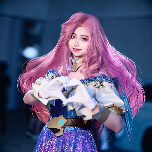 现货 星籁歌姬Seraphine萨勒芬妮cos萨勒芬妮cos服萨勒芬妮假发