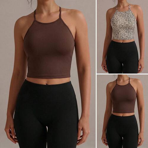 New women sexy gallus waistcoat leopard print boob tube tops
