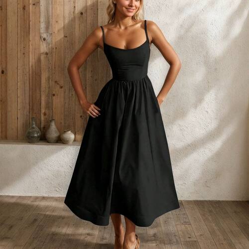 Women summer sexy strappy dress fashion long skirt 女连衣裙