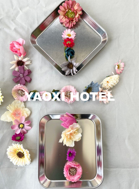 【出韩网红店】复古点心小方盘304托盘中古风蛋糕盘INS风甜品盘子