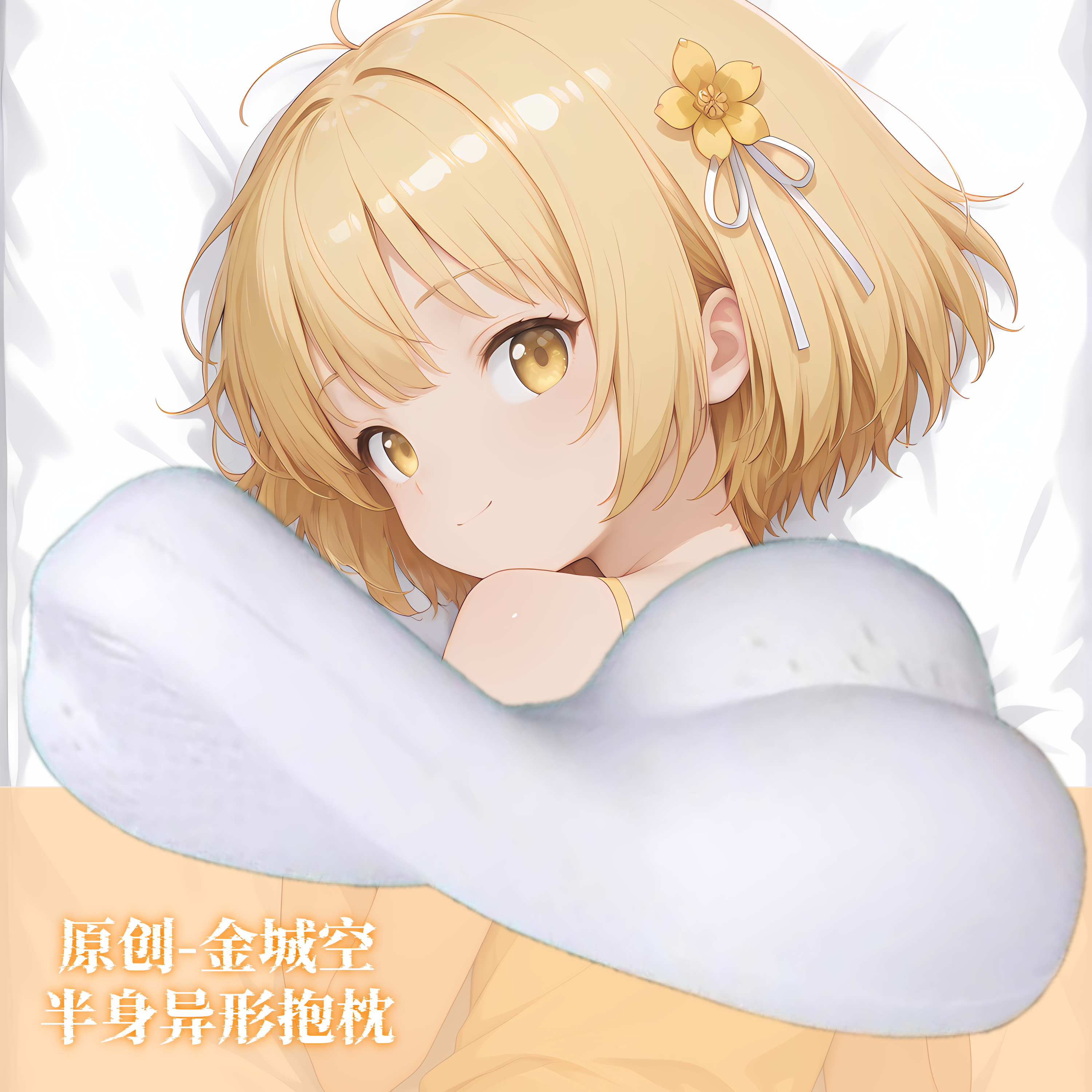 [无敌萌原创]半身异形抱枕人形小靠枕头定制天使的3p金城空二次元
