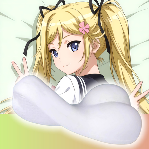 原创-半身异形抱枕头人形枕头定制彼女×彼女×彼女  织节真冬