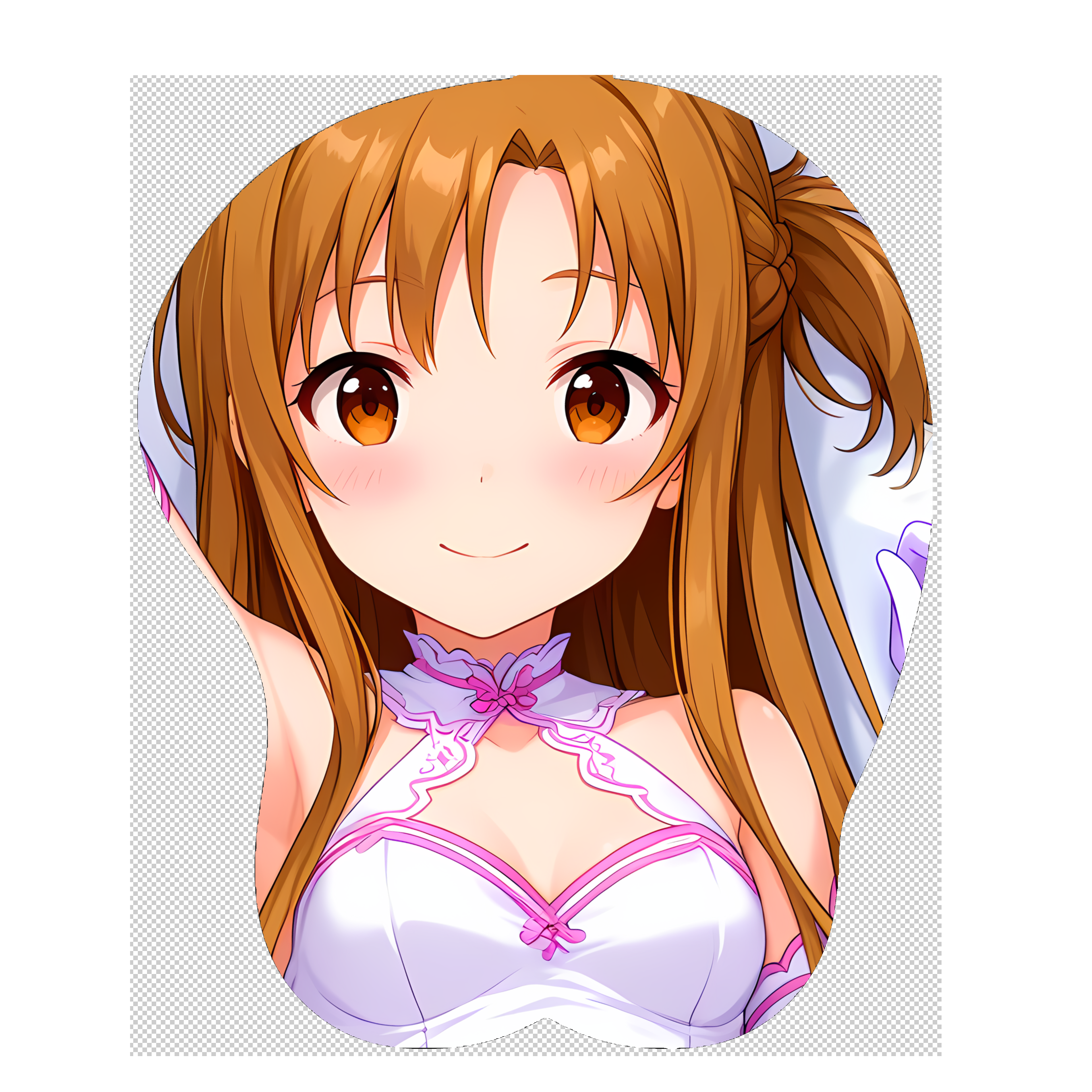 原创-3d胸部立体硅胶鼠标垫定制刀剑神域 亚丝娜二次元游戏动漫