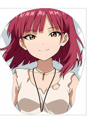 原创-3d胸部立体硅胶鼠标垫魔笛MAGI  摩尔迦娜二次元游戏周边