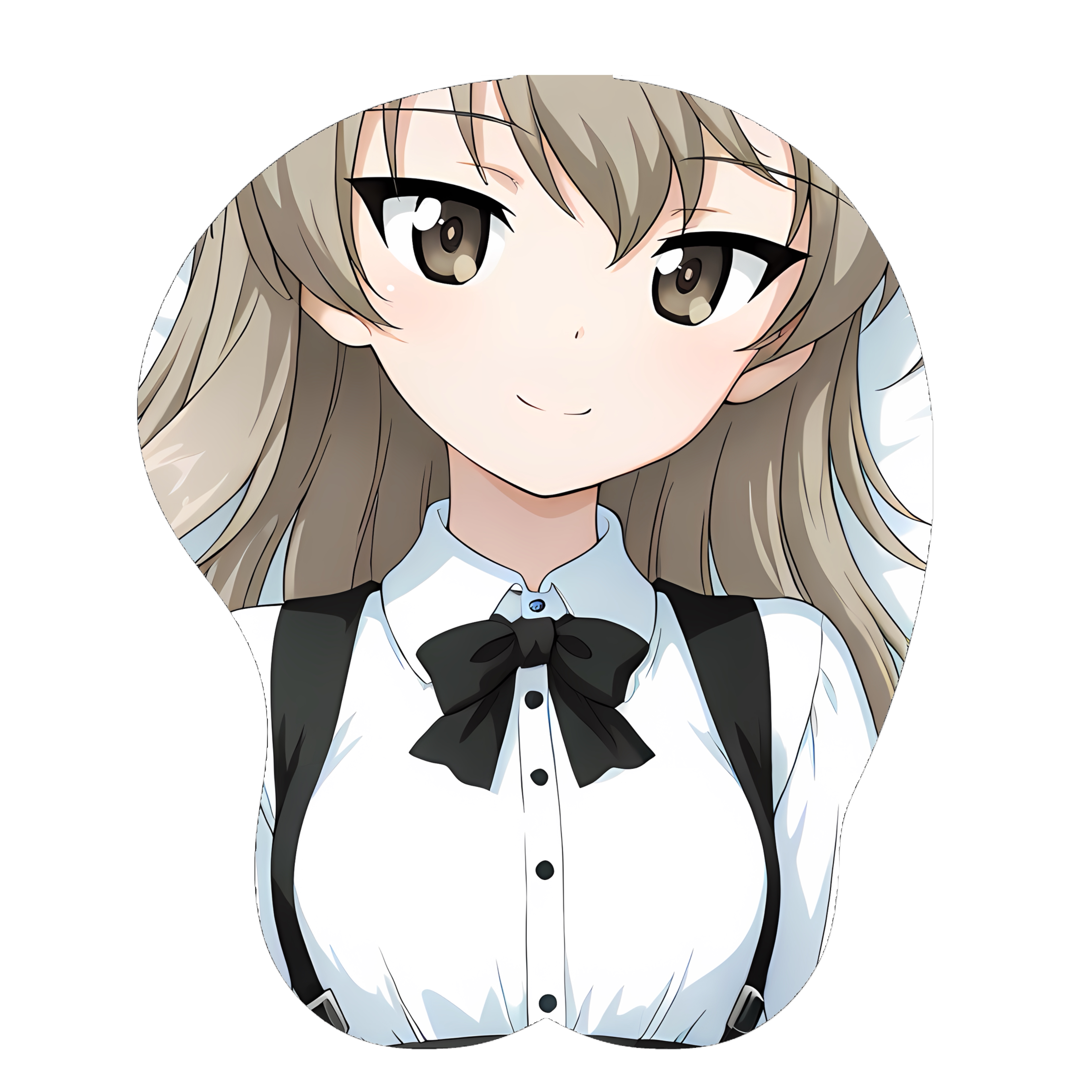 原创-3d胸部立体硅胶鼠标垫定制战车与少女 岛田爱里寿二次元游戏