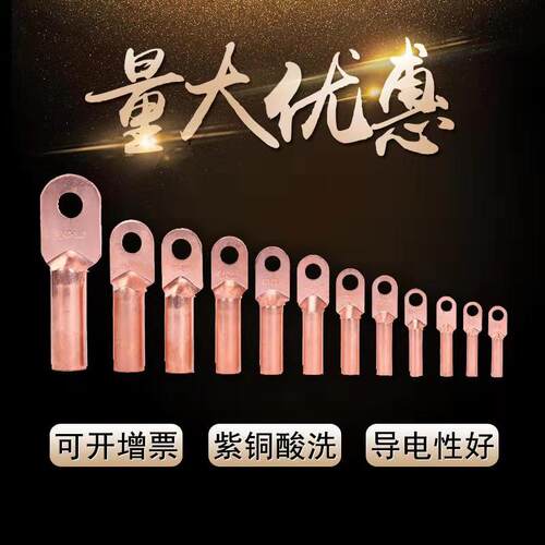 铜鼻子DT-10mm2 线鼻子 电缆铜接线端子 铜管鼻 - 封面