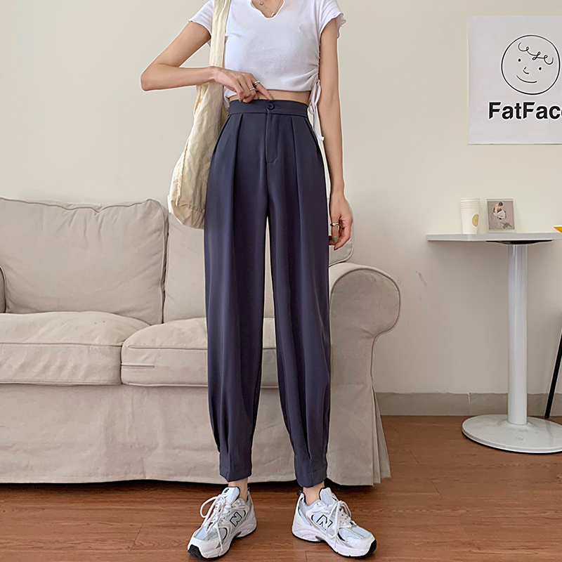 Real shot real price Korean fashion versatile casual pants personality Capris