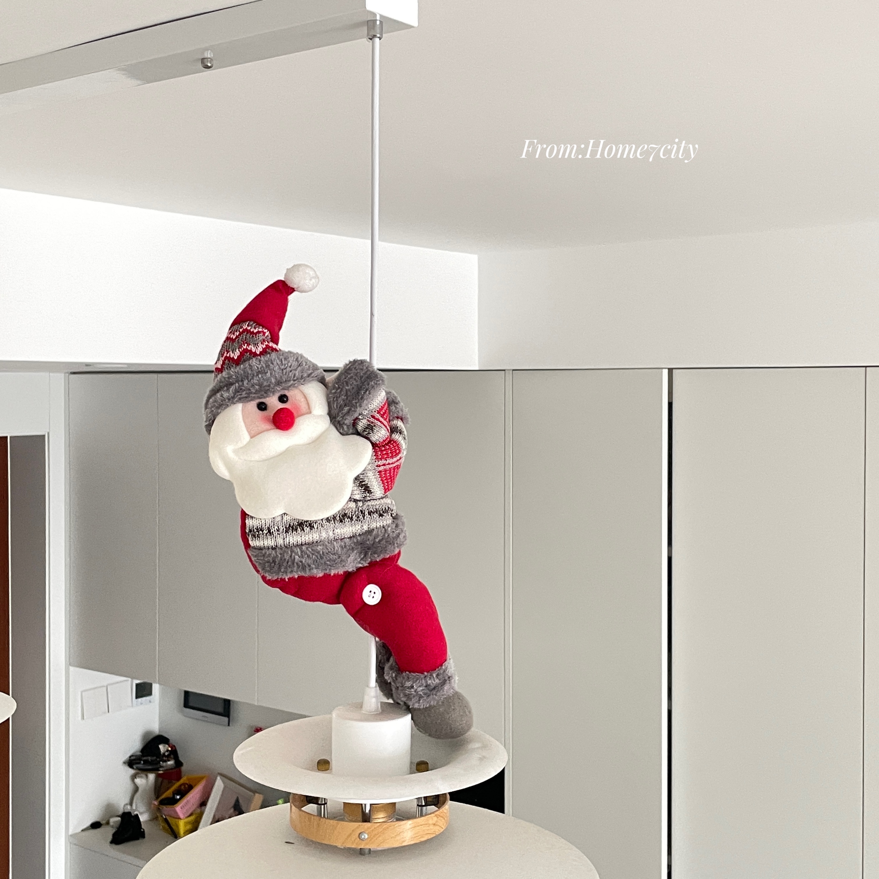 大号圣诞老人环抱式餐厅灯挂饰