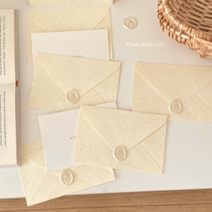 ins奶油树纹肌理感信封节日礼品贺卡留言卡手写信祝福语卡片高级