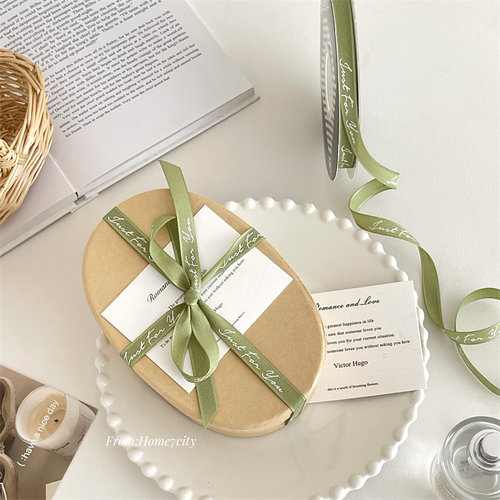 ins风高品质布艺英文丝带