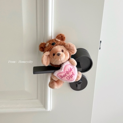 可爱小豆门把手装饰玩偶