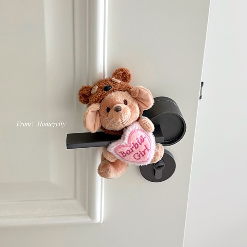 可爱小豆门把手装饰玩偶