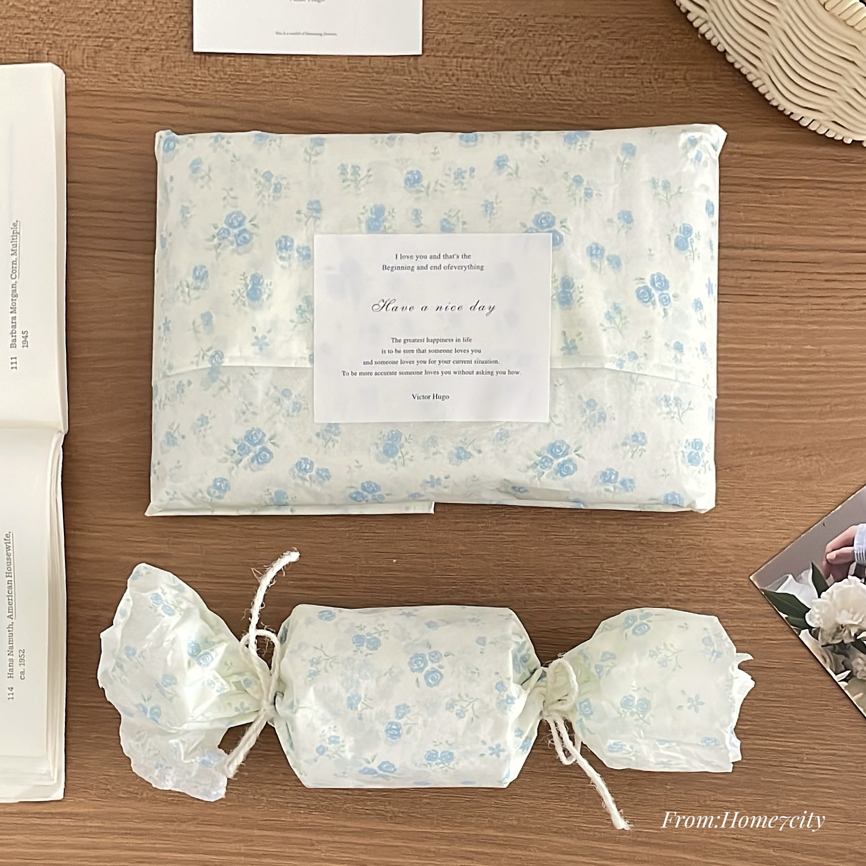 男友的礼物冰川蓝玫瑰雪梨纸