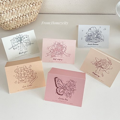 礼遇系列贺卡对折式礼品卡留言卡