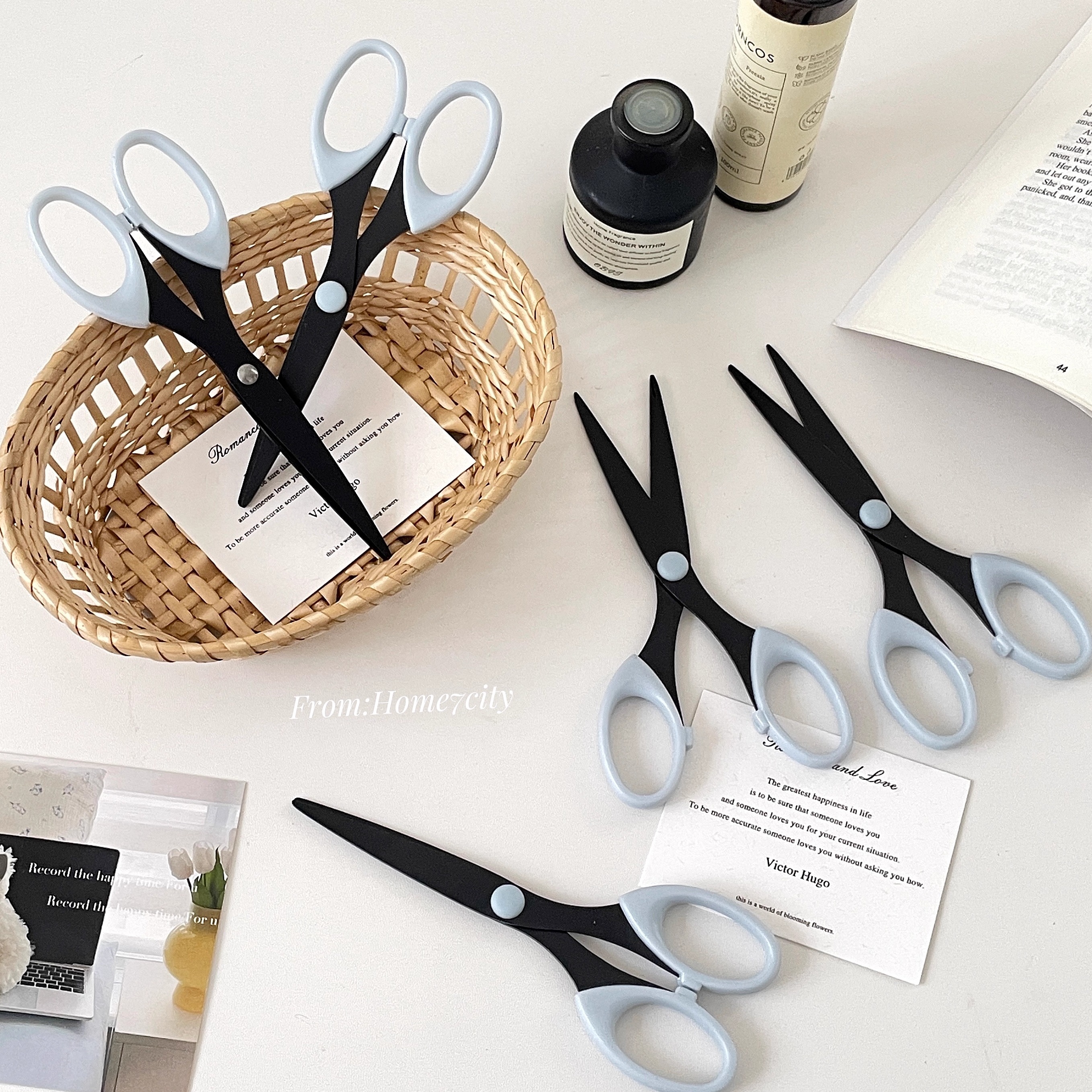 雾霾蓝ins风剪刀学生文具剪刀