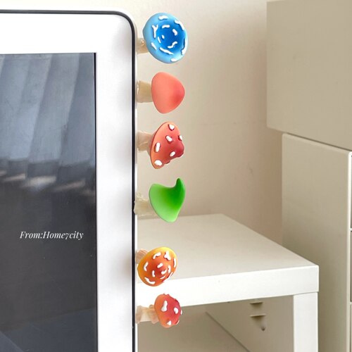 创意多彩小蘑菇电脑装饰贴解压