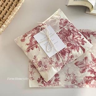 国风复古红色牡丹雪梨纸节日礼物包装纸礼盒打底纸艺术DIY手工纸