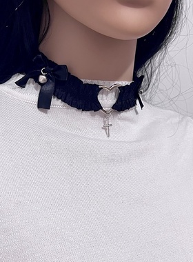 白色项圈蕾丝时尚白色项链