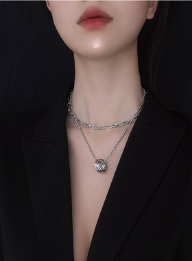 东大门韩国全新双层冷淡风锁骨链