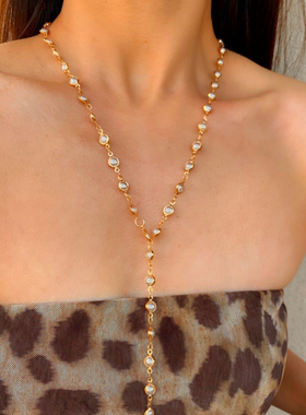 欧美饰品法式优雅气质长款项链