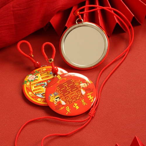 玺结新娘新郎压腰照妖镜镜子进子