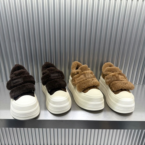 欧货休闲风厚底加绒板鞋女