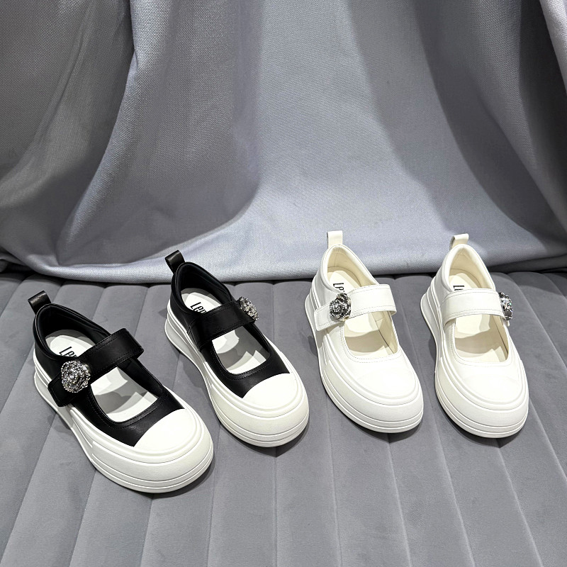 欧洲站女鞋2026年春季新款欧货真皮圆头浅口玛丽珍鞋平底休闲板鞋,女鞋,玛丽珍鞋,淘宝优惠券,粉丝福利购,淘宝优惠卷