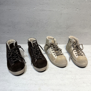 欧洲站真皮马丁靴女2025年冬季 欧货磨砂皮平底百搭加绒短靴 新款