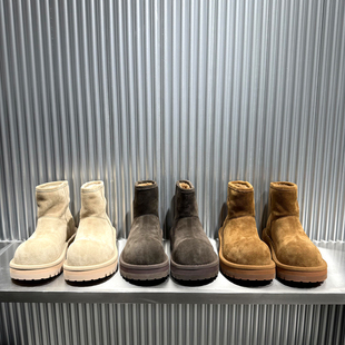 乐魔羊毛雪地靴女欧洲站2025年冬季新款欧货磨砂皮加绒保暖短靴