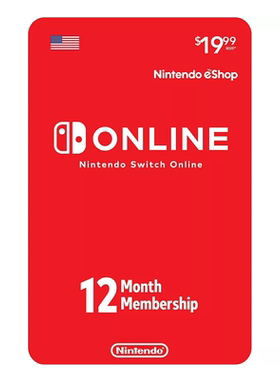 Nintendo Switch Online 12 Month Individual Membership USA