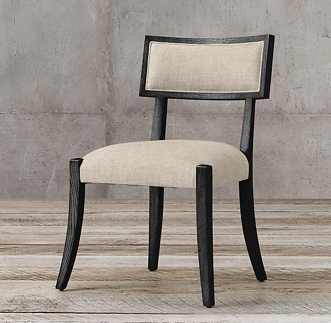 美国Rh家具现代简约书椅家用实木软包餐椅美式乡村复古橡木办公椅