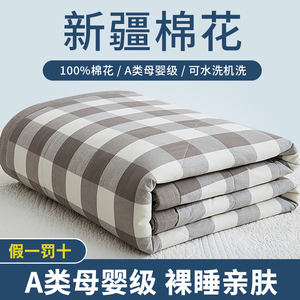 全棉夏被空调被100%棉花纯棉夏凉被薄被子单人春秋被芯棉被可机洗