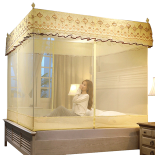 蚊帐家用2025新款高级蒙古包免安装纹账2025加厚支架防摔儿童卧室