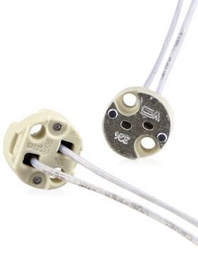 手术无影灯灯座24V150W灯座G6.35灯脚耐高温灯座VS 324 327插脚座