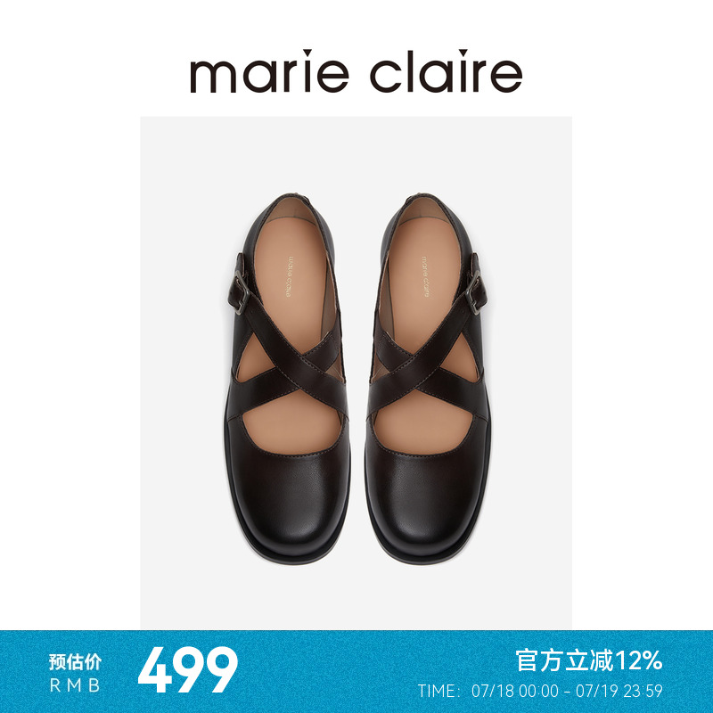 MC女鞋交叉带玛丽珍鞋