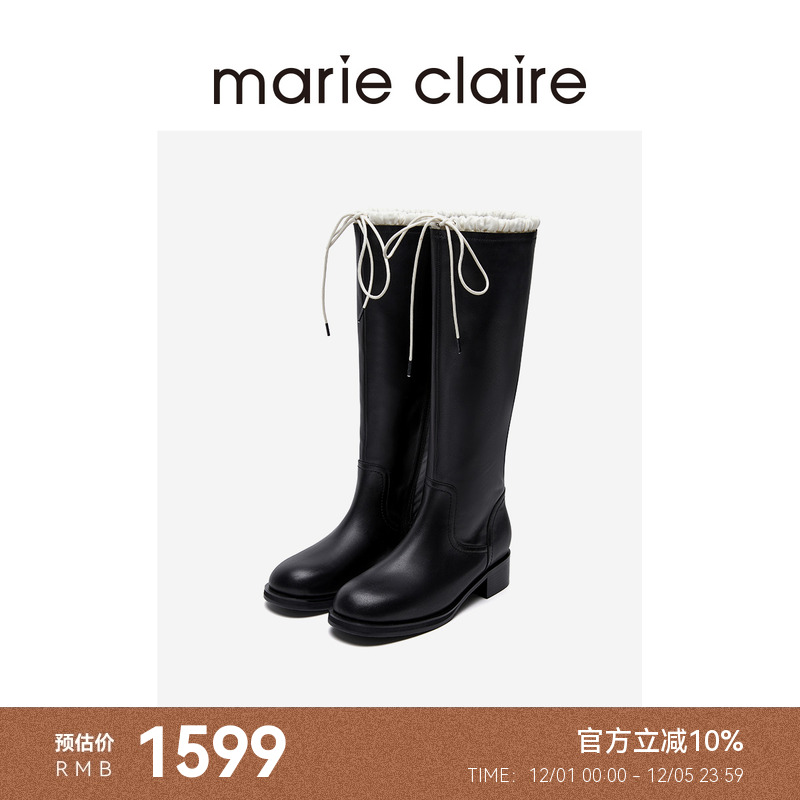 MC女鞋抽绳骑士靴24冬