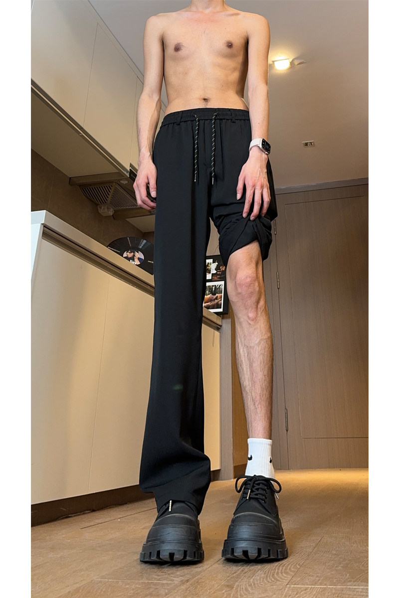 现货垂感马吉拉微喇松紧腰西裤高级感休闲长裤男K705-P45控68,男装西裤,星座205
