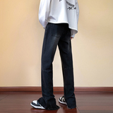春夏高街vibe修身破洞黄泥染拉链牛仔裤男K822-K823-P65控88，男装牛仔裤，星座205