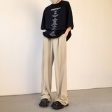 早秋那不勒斯休闲西裤男高级感宽松垂感直筒裤女KK388-P60，男装西裤，星座205