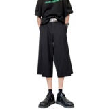 夏季冰丝高级感山本耀司休闲设计感不规则七分西裤男K787-P45，男装西裤，星座205