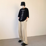 早秋那不勒斯休闲西裤男高级感宽松垂感直筒裤女KK388-P60，男装西裤，星座205